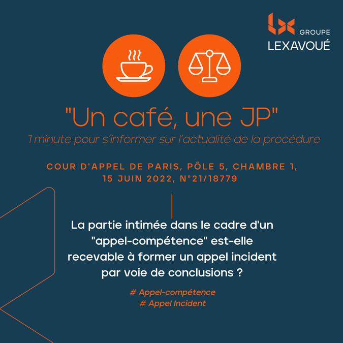 Un café, une JP - Appel competences et appel incident 