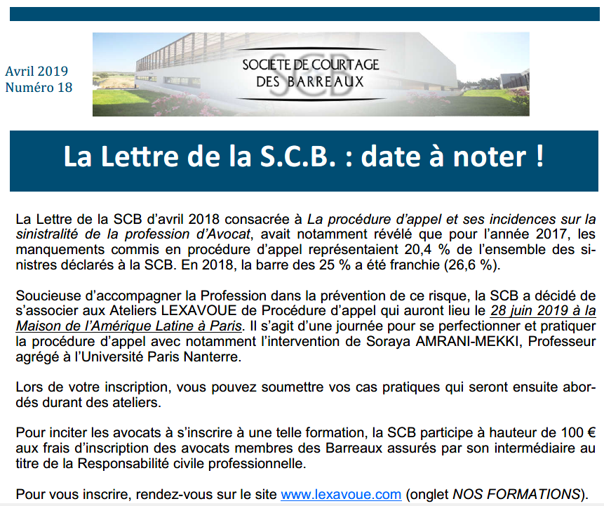 La Lettre de la S.C.B